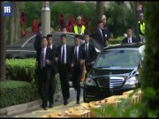 Thế giới - Cận cảnh 12 vệ sĩ chạy bộ &quot;chất lừ&quot; của ông Kim Jong-un ở Singapore