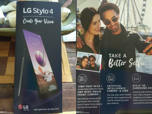 LG Stylo 4 lộ diện màn hình 6.2-inch, camera mạnh, bút cảm biến