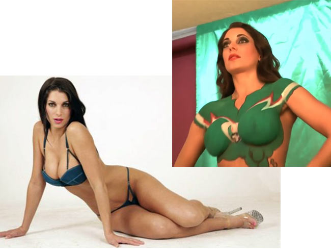 Valeria Degenaro cũng cổ động mùa Bóng đá Thế giới năm nay bằng một video thời trang body painting cực nóng.