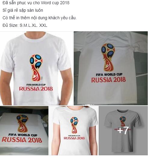 Áo phông in hình cầu thủ, cúp vàng đắt khách mùa World Cup 2018 - 1