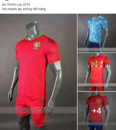 Áo phông in hình cầu thủ, cúp vàng đắt khách mùa World Cup 2018 - 2