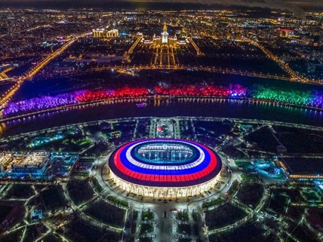 Chiêm ngưỡng độ hoành tráng của sân vận động nơi diễn ra lễ khai mạc World Cup 2018