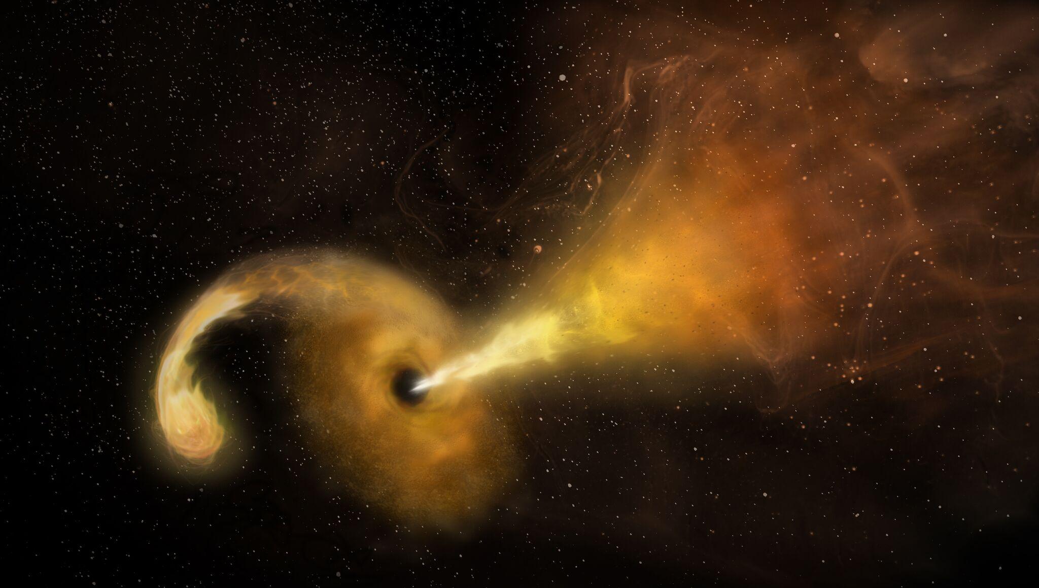 Lần đầu chứng kiến siêu hố đen gấp 20 triệu Mặt trời nuốt ngôi sao - 1