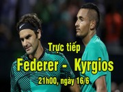 Thể thao - Chi tiết Federer - Kyrgios: Sức trẻ đấu kinh nghiệm (Bán kết Stuttgart Open) (KT)