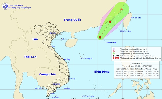 Thêm một áp thấp nhiệt đới giật cấp 8 xuất hiện trên Biển Đông - 1