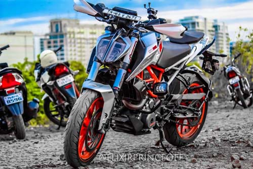 KTM Duke 390 độ màu bạc rực rỡ của Elixir Prince - 3