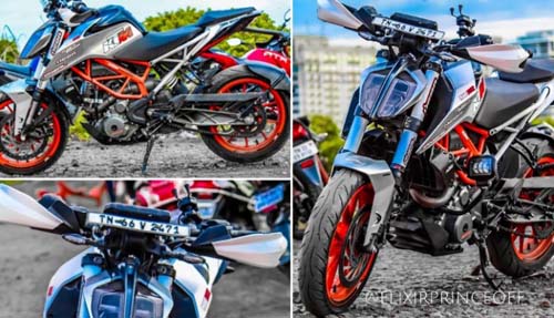 KTM Duke 390 độ màu bạc rực rỡ của Elixir Prince - 4