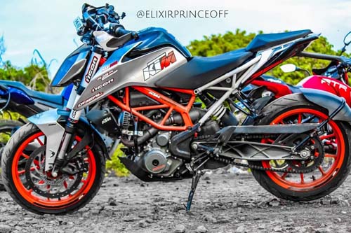 KTM Duke 390 độ màu bạc rực rỡ của Elixir Prince - 2