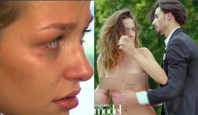 Nude là một trong những phần thi không thể thiếu của các phiên bản Next Top Model. Nhiều thí sinh nữ phải bật khóc vì quá sợ hãi trước thử thách chụp hình quá nhạy cảm này.
