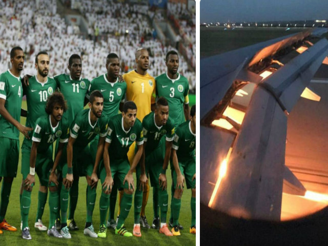 Máy bay chở đội Saudi Arabia bốc cháy: Suýt có đại thảm họa World Cup 2018