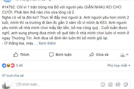 Cô nàng méo mặt chỉ vì chồng tương lai lỡ mồm lúc xem World Cup mà bố vợ nhất định không cho cưới - 1