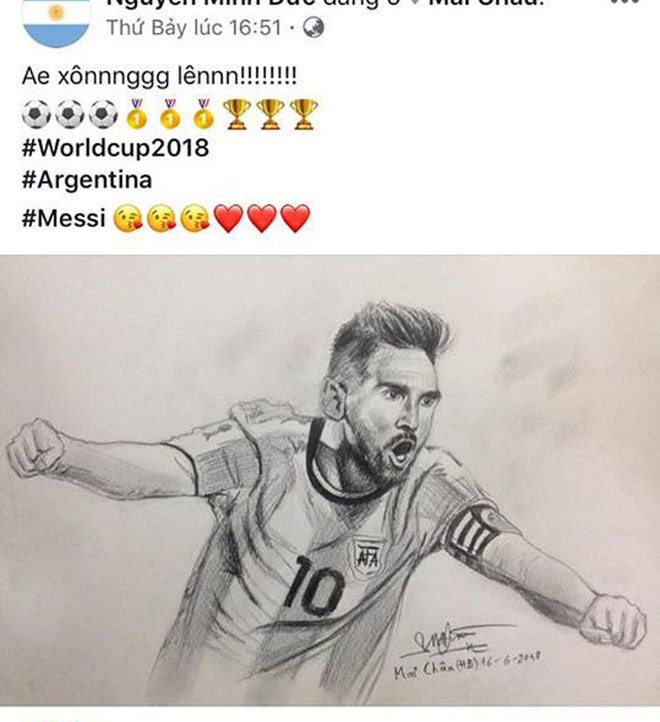Chàng trai Hà Nội hễ vẽ cầu thủ nào là đội bóng đó thua ở World Cup - 1