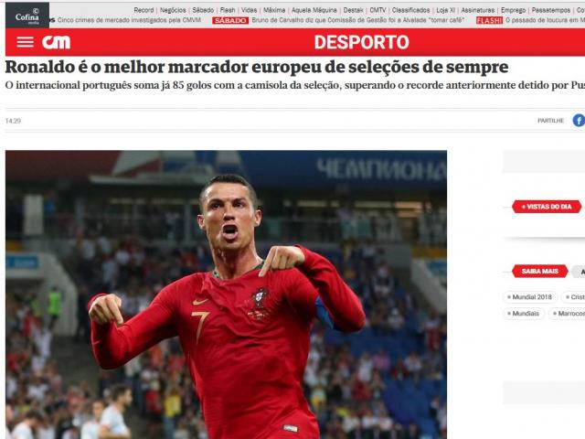 Bồ Đào Nha vượt ải World Cup: Báo chí thế giới nể phục “máy săn bàn” Ronaldo