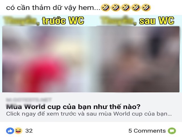 Thận trọng với ứng dụng ”Mùa World Cup của bạn như thế nào?” trên Facebook