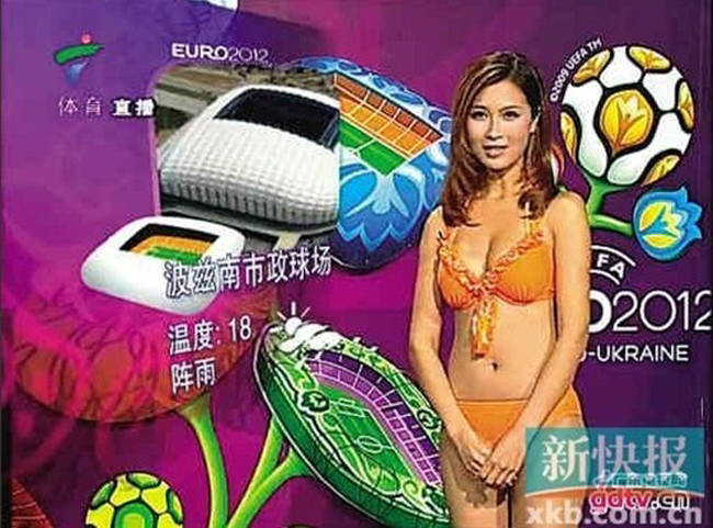 Việc nữ MC mặc bikini dẫn chương trình bóng đá từng được thực hiện ở một số quốc gia châu Á khác.