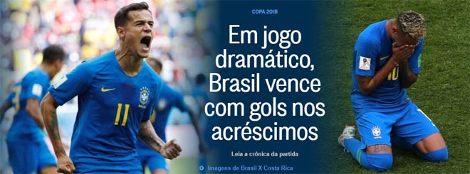 Brazil mở hội bàn thắng: Báo chí xứ Samba &#34;phát cuồng&#34; vì Neymar, Coutinho - 2