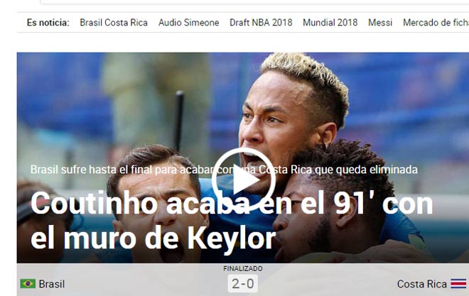 Brazil mở hội bàn thắng: Báo chí xứ Samba &#34;phát cuồng&#34; vì Neymar, Coutinho - 4