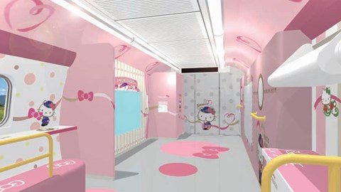 &#34;Hàng độc&#34; tàu cao tốc Hello Kitty siêu dễ thương ở Nhật Bản - 1