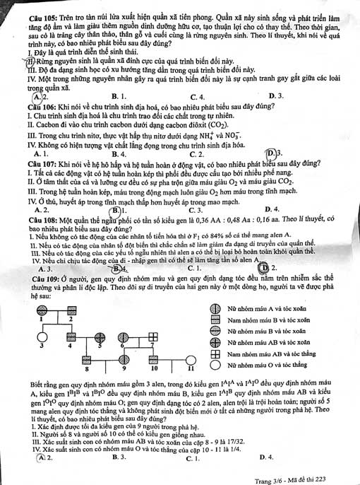 Gợi ý làm bài thi THPT Quốc gia 2018 môn Sinh học - 17