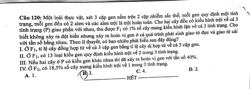 Gợi ý làm bài thi THPT Quốc gia 2018 môn Sinh học - 20