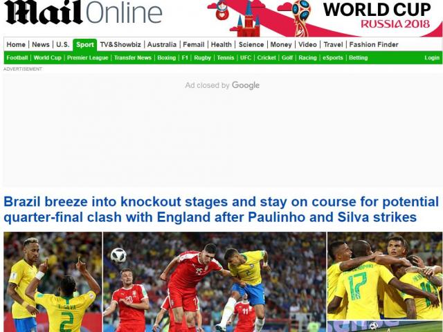 Brazil hùng dũng qua vòng bảng World Cup: Báo Anh lo sớm gặp “Tam Sư”
