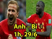 Bóng đá - World Cup, Anh – Bỉ: So tài cao thấp, Kane – Lukaku săn bàn