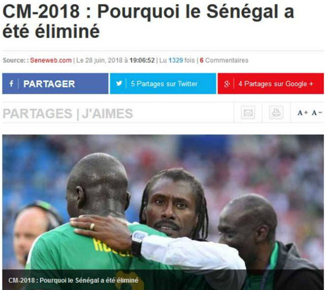 Toàn châu Phi văng khỏi World Cup: Báo Senegal đau đớn vì Fair-play - 2