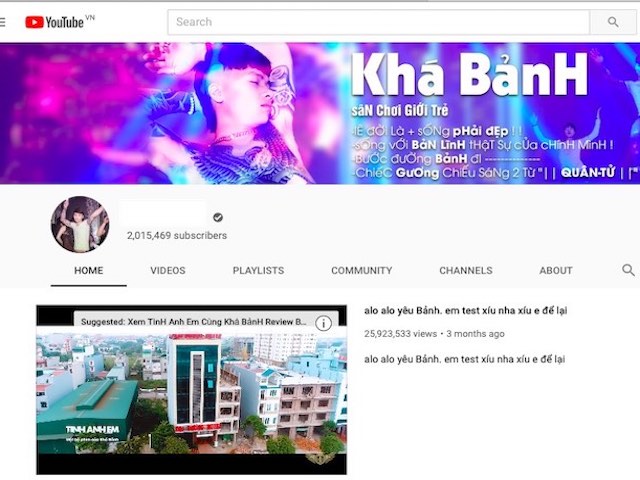 Kênh YouTube ”Khá Bảnh” kiếm hơn 450 triệu/tháng đã bị tắt kiếm tiền?