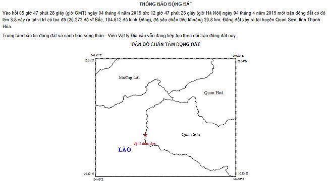 Động đất 3,8 độ richter ở Thanh Hóa - 1