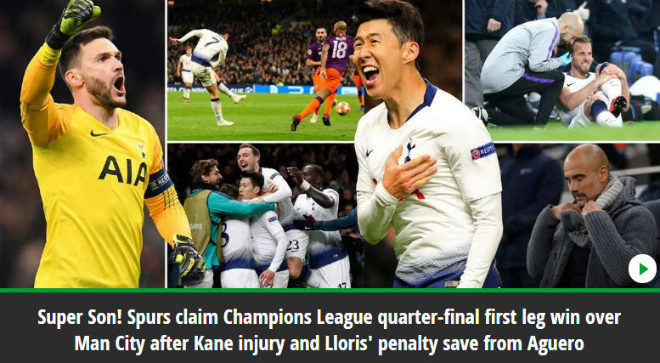 Tottenham đại chiến Man City: Báo chí khen 2 người hùng, chấm điểm cao ngất - 1