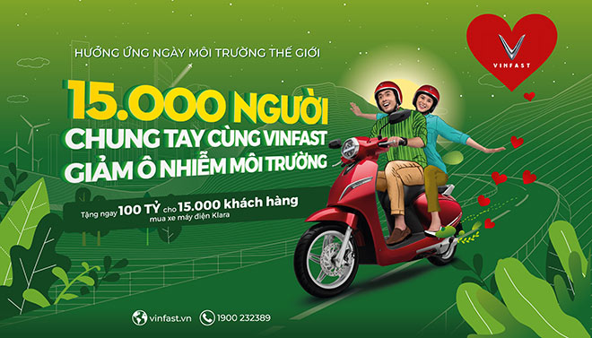 Vinfast tặng 100 tỷ đồng cho 15.000 khách hàng chung tay giảm  ô nhiễm môi trường - 2