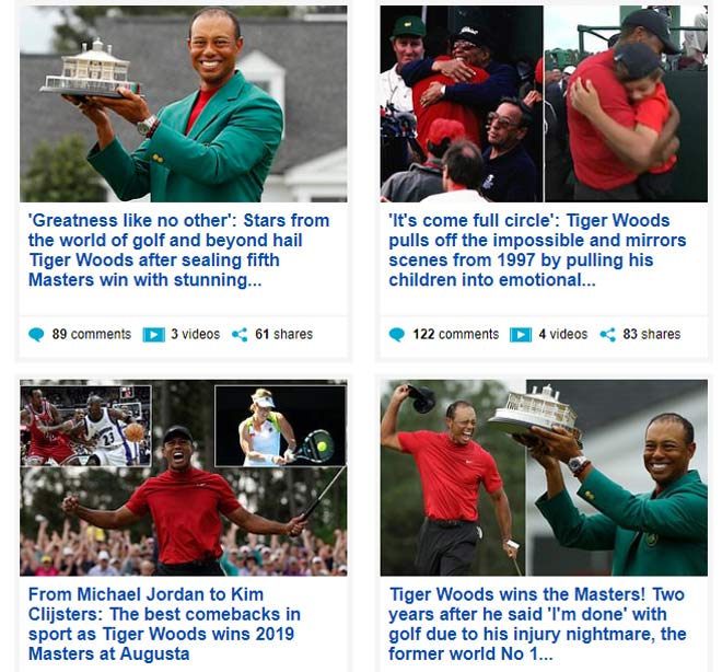 Tiger Woods vô địch chấn động: Báo chí thế giới gọi là điều kì diệu, &#34;nhà Vua&#34; trở lại - 1
