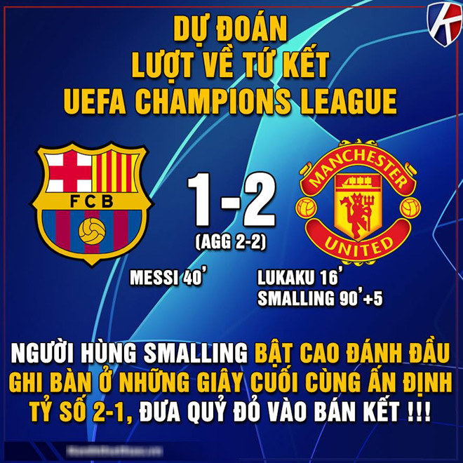 Fan MU mơ ngược dòng Barca ở trận lượt về tứ kết C1 - 4