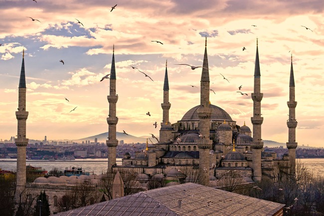 Nhà thờ Hồi giáo Xanh ở Istanbul được xây dựng vào đầu những năm 1600. Công trình là nơi rửa tay linh thiêng cho các tín đồ với những chiếc vòi xinh xinh bằng đồng nâu khảm hình hoa cúc 7 cánh.