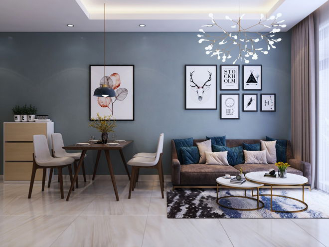 Không gian sang trọng, hiện đại qua việc thiết kế căn hộ nhỏ 55m2 - 1
