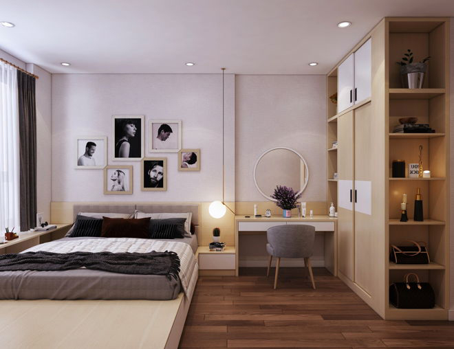 Không gian sang trọng, hiện đại qua việc thiết kế căn hộ nhỏ 55m2 - 4