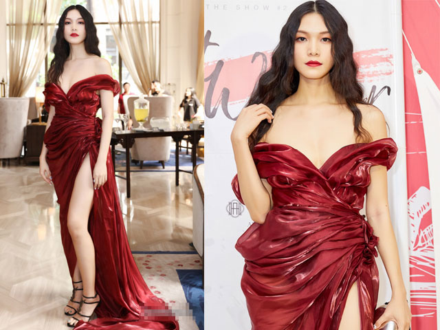 Top đẹp tuần: Hoa hậu Thùy Dung quyến rũ với váy trễ hững hờ