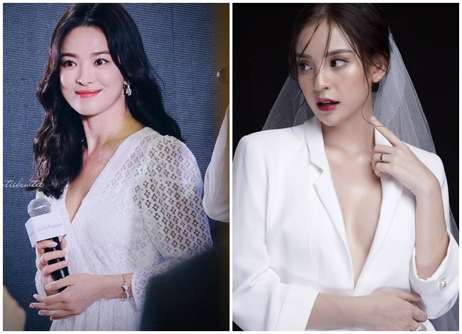 Trên mạng xã hội, Phương Anh còn được người hâm mộ nhận xét sở hữu nhan sắc giống "ngọc nữ" xứ Hàn - Song Hye Kyo.
