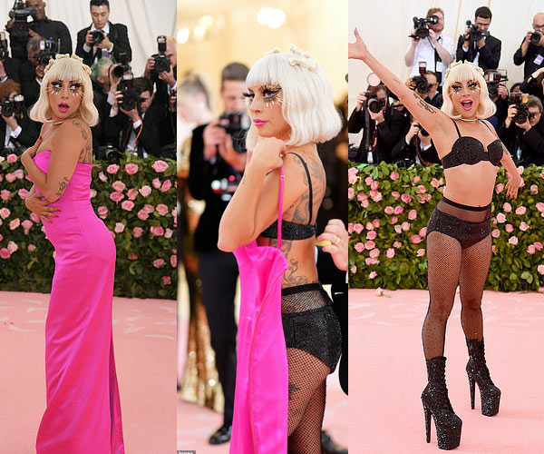 Lady Gaga &#34;chơi lớn&#34; 3 lần lột váy tại thảm đỏ Met Gala - 6