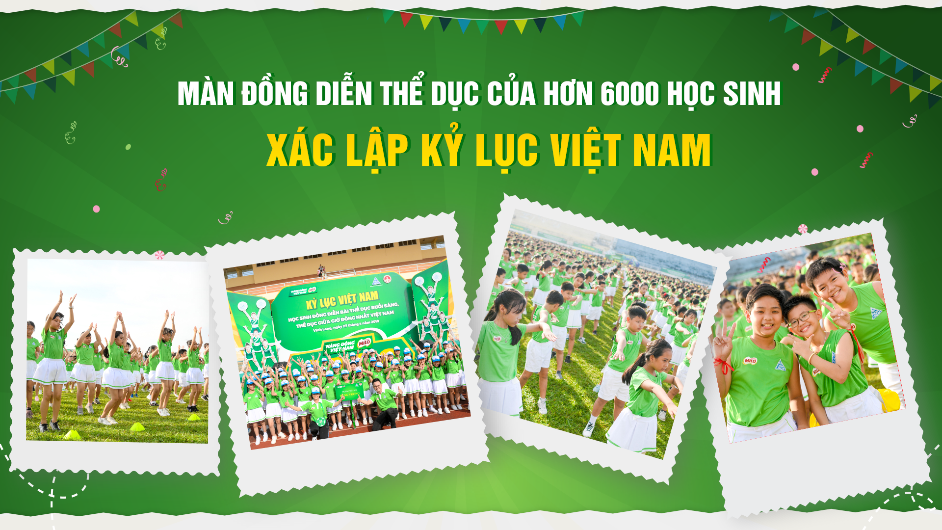 Màn đồng diễn thể dục của hơn 6000 học sinh xác lập kỷ lục Việt Nam - 1
