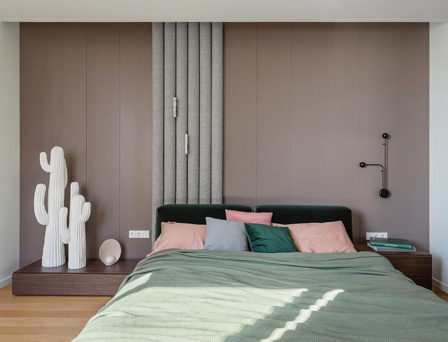 Thiết kế phòng ngủ chính theo triết lý phong thủy cổ xưa, trở thành một nơi hoàn hảo để thư giãn