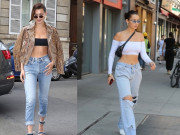 Thời trang - Crop top khoe eo kiến càng của Bella Hadid