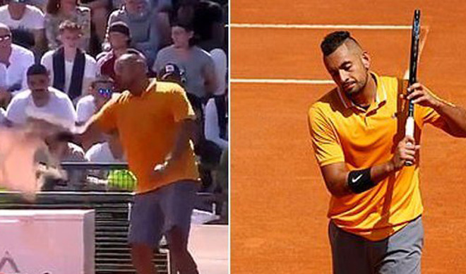 “Gã điên” Kyrgios phá nát Rome Masters: “Chửi” cả Nadal - Djokovic - 1