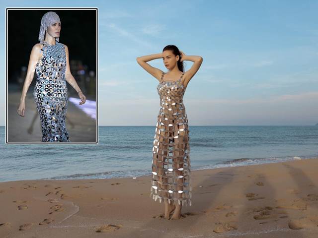 NTK bức xúc vì váy kim loại xuyên thấu của Hồ Ngọc Hà bị "nhái"