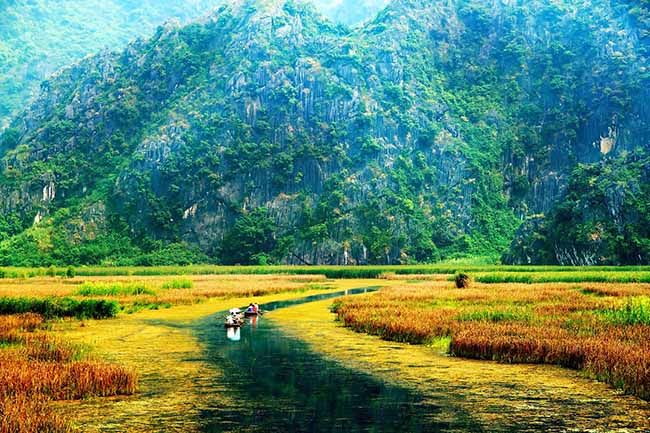 Mùa vàng Tam Cốc đẹp ngỡ ngàng từ đỉnh &#34;Vạn lý trường thành Việt Nam&#34; - 6