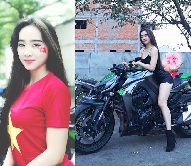 3. Đầu năm 2018, Nguyễn Kim Nguyên trở thành "mục tiêu truy tìm" của bao người khi trên mạng lan truyền clip cô mặc đồ gym, cưỡi xe mô-tô phân khối lớn trên phố. Sau tìm hiểu, cô chính người đẹp "siêu vòng 3" Cần Thơ đình đám, sở hữu số đo hình thể 83-60-96.