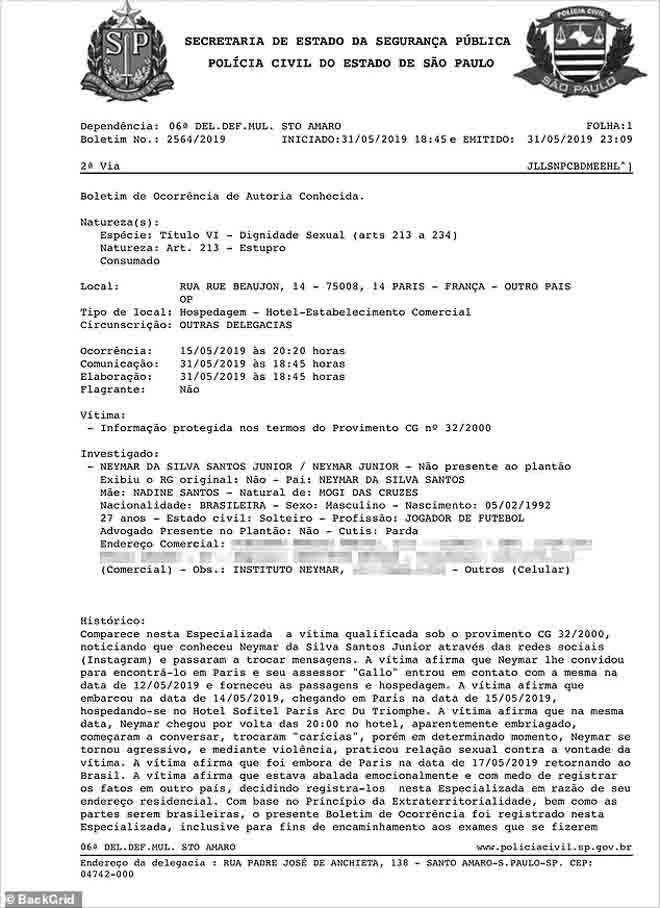 Revelando evidências do caso de estupro de Neymar: Grande risco de perder a Copa América 2019 - 6