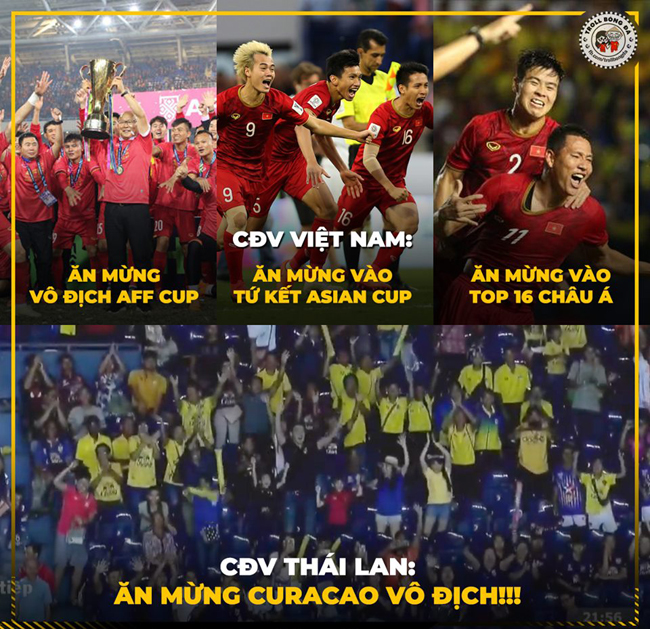 CĐV Thái Lan ăn mừng chức vô địch của Curacao.