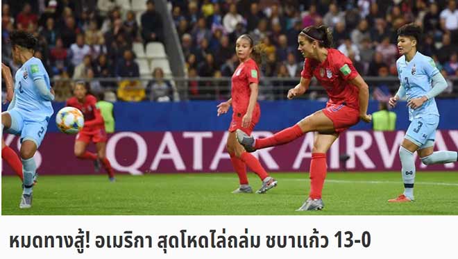 Ác mộng tuyển nữ Thái Lan thua 0-13 World Cup: Báo Thái phản ứng bất ngờ - 1