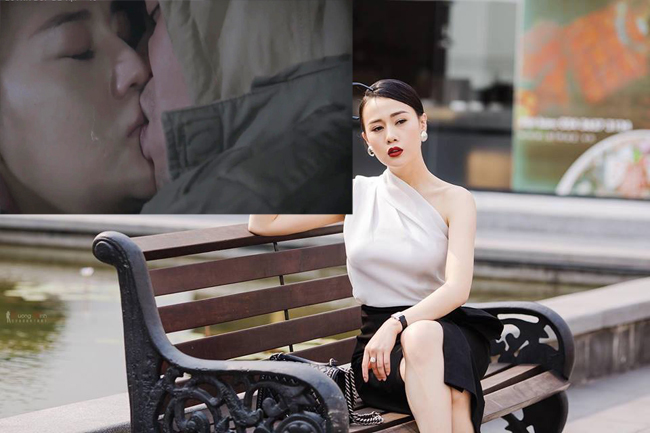 Trong phim "Quỳnh búp bê" phát sóng ở khung giờ vàng trên VTV3 trước đây, nhân vật Quỳnh của Phương Oanh có cảnh hôn mãnh liệt với Cảnh (Doãn Quốc Đam).